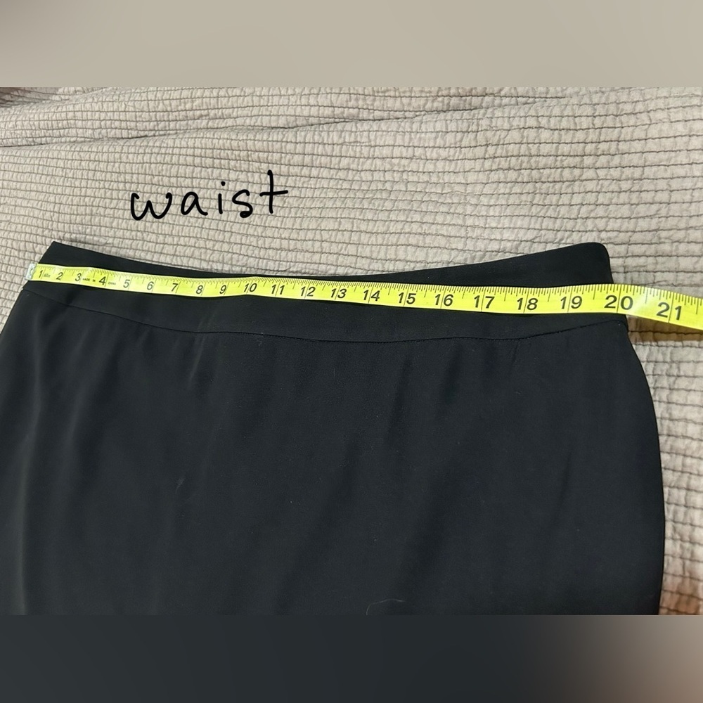 EILEEN FISHER TROPICAL SUITING SILK PANEL BLACK SKIRT SIZE XL - Picture 8 of 11
